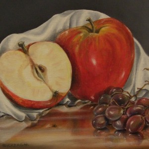 Fruit: Apples, Cloth and Grapes