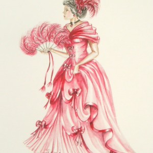 Edwardian Elegance: Lady in Red I