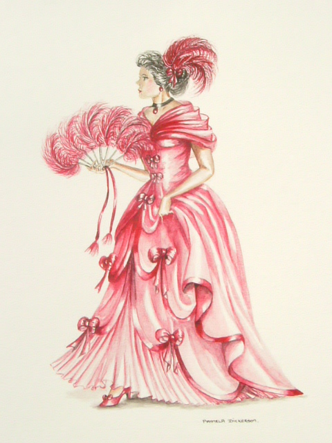 Edwardian Elegance: Lady in Red I