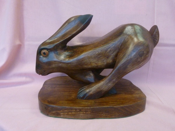 X (SOLD) Running Hare (Walnut)