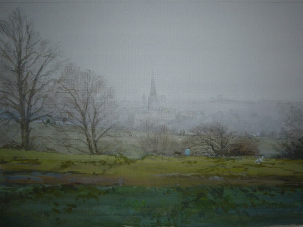 X (SOLD) Misty morn in January, Mousehold