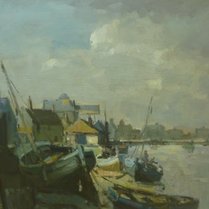 X38 (SOLD) Evening light, Wells Harbour (early work)