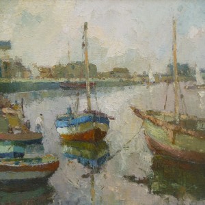X30 (SOLD) Fishing boat at Wells Harbour (early work)