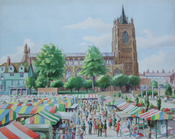 X02 (SOLD) The back of Norwich Market, Tom Griffiths