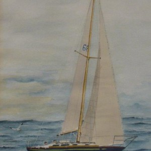 Sailing Yacht in Open Seas
