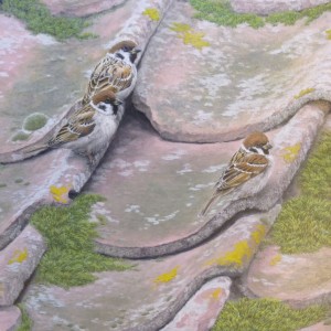 X (SOLD) On the Tiles (Tree Sparrows)