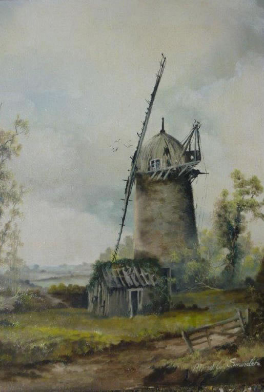 X (SOLD) Study of an old Tower Mill, 1967