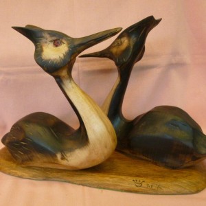 X (SOLD) Pair of Grebes (Lime)