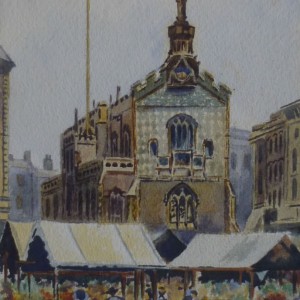X(SOLD) Norwich Guildhall and old Market