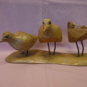 X (SOLD) Three Wading Birds (Elm)