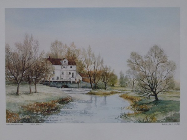 Signed Print – Elsing Mill in Winter