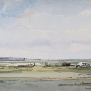 X (SOLD) Cattle on the Marshes, Acle 1973