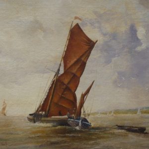 X(SOLD) Thames Barge off the Suffolk Coast