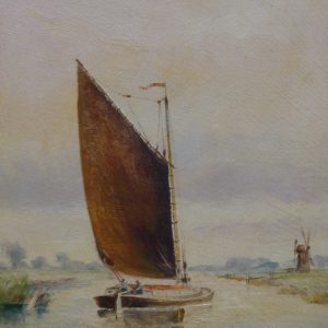 X (SOLD) Old Norfolk Wherry and Mill