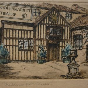 Madermarket Theatre, Norwich – Tinted Engraving