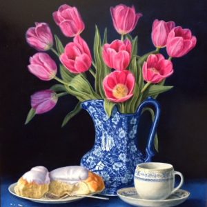 Pink Tulips and Iced Buns