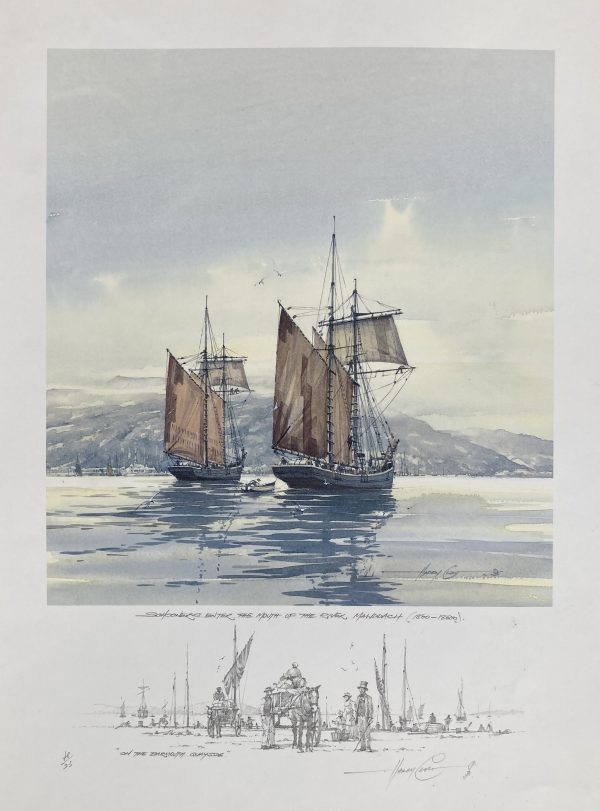 X Print -Schooners Enter The Mouth of The River Mawddach (1800-1860)