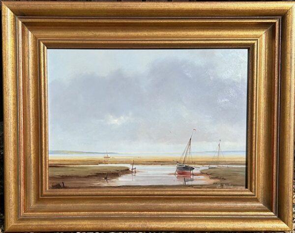 Boats in the Creek at Low Tide – Showing the Frame