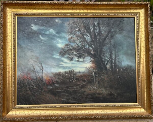 Hedgecutter’s Fire – Showing the original 1960’s Gold Frame